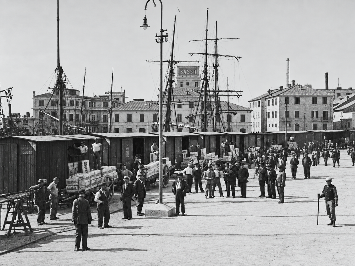 Porto di Oneglia e commercio oleario storico a Imperia